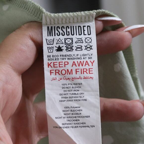 Missguided Petite Sage Spot Wrap Midi Dress Sz 8 NWOT - Picture 6 of 12